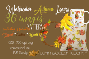 Autumn Leaves Watercolor Collection Illustrations