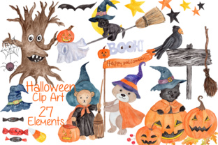 Halloween Watercolor Pumpkin Illustrations