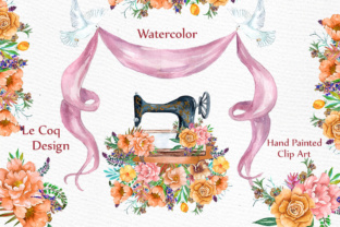 Hand Painted Watercolor Floral Bundle Illustrations