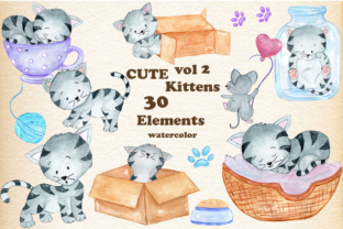 Watercolor Cats Clipart & Illustrations Review