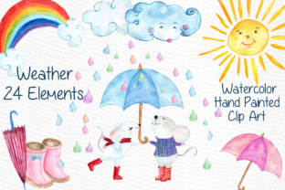 Watercolor Weather Illustrations for Blogs